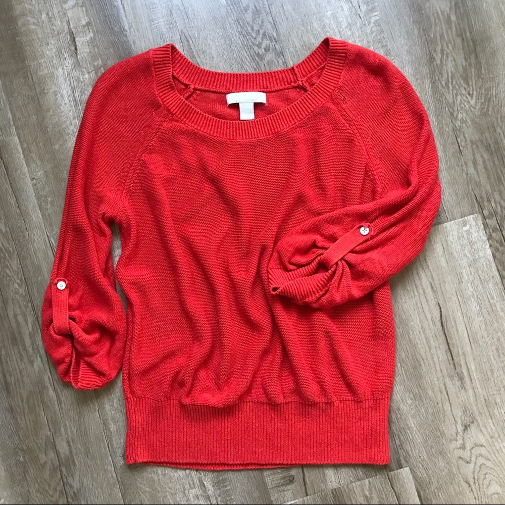 Red Banana Republic 3/4 Sleeve Blouse Woven Shirt